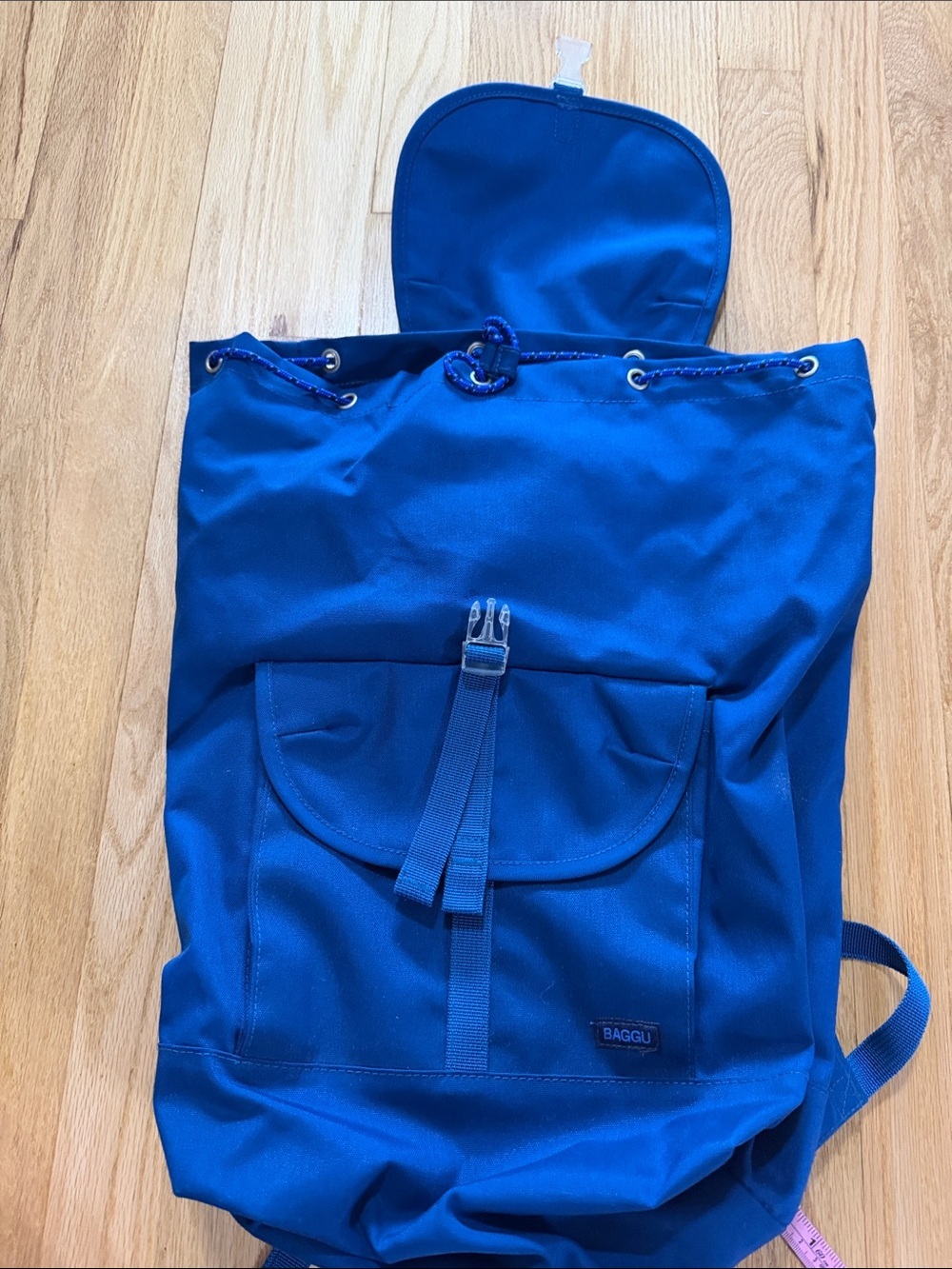 Baggu Blue Drawstring Backpack - Picture 3 of 8